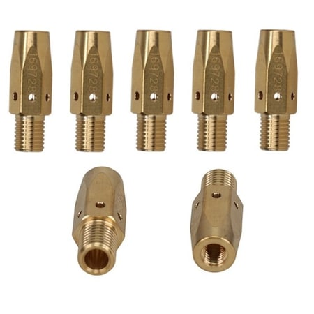 Star Tech Weld Mig Tip Adaptors Gas Diffuser 169728 for Miller Welding Gun M25, M40, 5PK 169-728